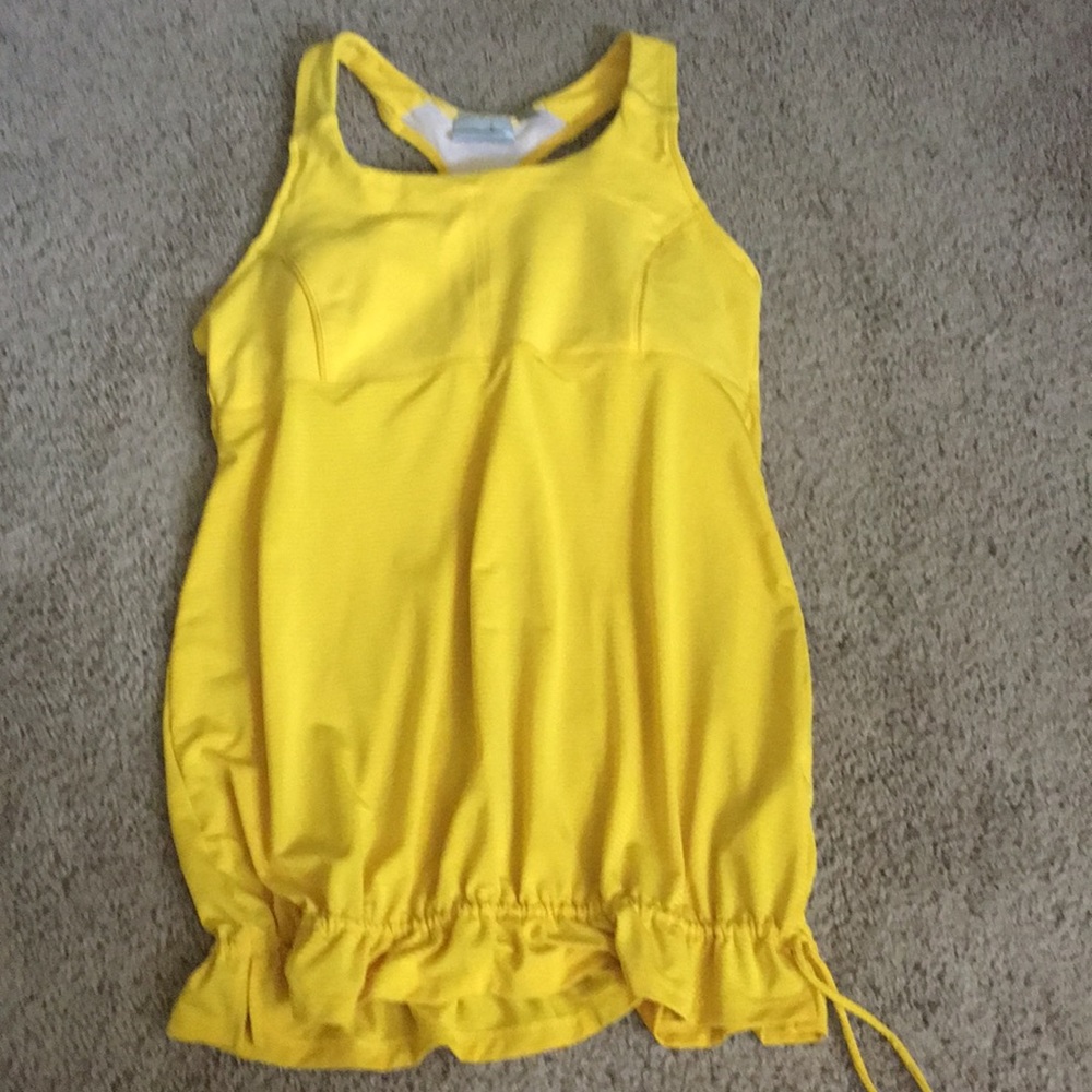 Athleta Bright Yellow Racerback Tank Top